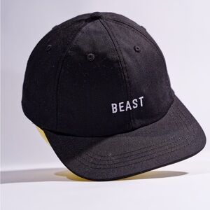 Black Baseball Cap with 'BEAST' Embroidery